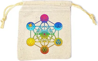 Image de Pochette en coton Cube de Métatron --paquet de 10 pièces - 10x11cm