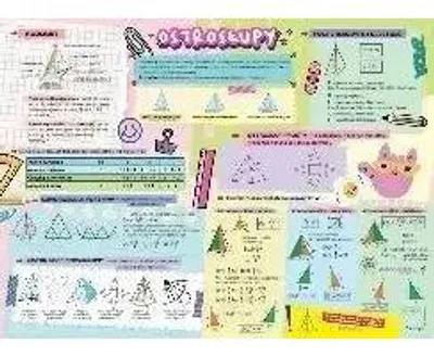 Obrázek produktu pro Podkładka na biurko dwustronna Graniastosłupy i Ostrosłupy 343x523mm