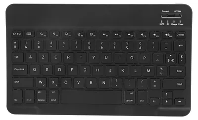 Obrázek produktu pro Přenosná bezdrátová klávesnice Bluetooth pro tablety, francouzská a anglická klávesnice, pro iOS/Android, černá