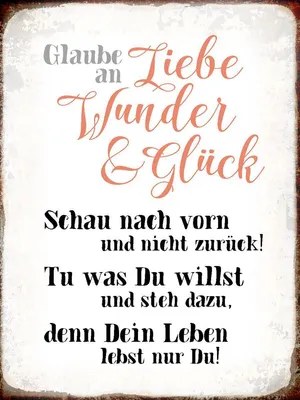 Produktbild von vianmo Holzschild 40x30 cm glaube an Liebe Wunder Glück