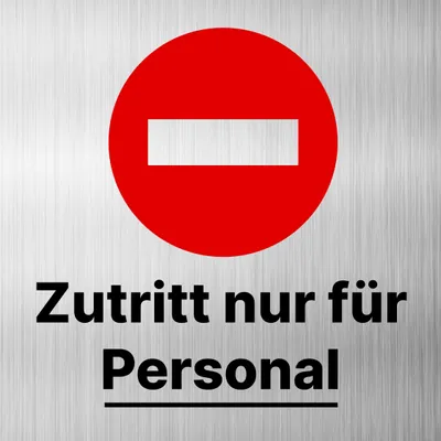 Produktbild von WC Schild Toilette Dibond/Alu 3 mm 120x120 mm Piktogramm Toilettenschild Privat Personal