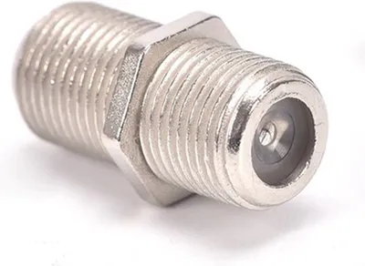 Productafbeelding van Coax Adapter - F-connector (v) naar F-connector (v) - 75 Ohm - 1dB - Nikkel