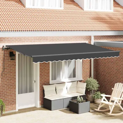 Productafbeelding van Maison Exclusive - Uitschuifbare zonnescherm, antraciet, 350 x 200 cm, stof