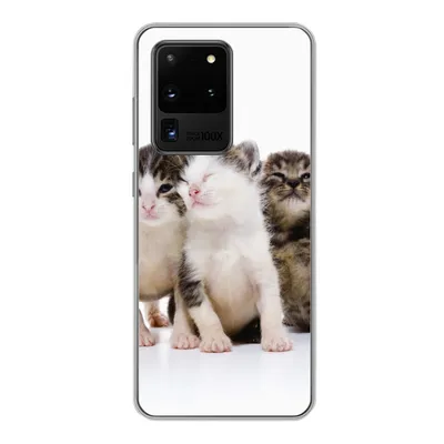 Produktbild von MuchoWow® Handyhülle Schutzhülle Hülle für Samsung Galaxy S20 Ultra Katze - Haustiere - Fell - Porträt Silikon Softcase Handy Hülle - Karteninhaber
