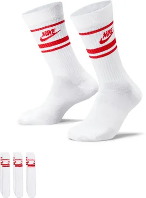 Image de Nike SPORTSWEAR EVERYDAY ESSENTIAL CREW (3 PAIRES) BLANC S