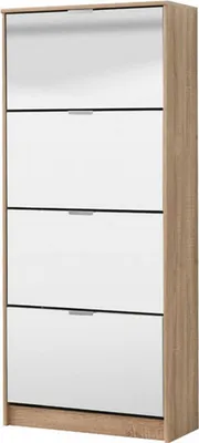 Immagine prodotto di Dmora Scarpiera Pentone 67x28x156h cm Marrone Rovere, 8 Ripiani 8 Vani