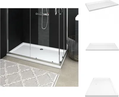 Produktbild von vidaXL Duschtasse ABS Rechteckig Weiß 70x120 cm -  Duschwannen