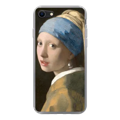 Produktbild von MuchoWow® Handyhülle Schutzhülle Hülle für iPhone 7 Das Mädchen mit dem Perlenohrring - Gemälde von Johannes Vermeer Silikon Softcase Handy Hülle - Kartenhalter