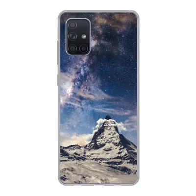 Produktbild von MuchoWow® Handyhülle Schutzhülle Hülle für Samsung Galaxy A51 Berge - Sterne - Universum - Jungen - Mädchen - Kinder Silikon Softcase Handy Hülle - Schutzabdeckung
