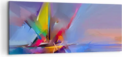 Produktbild von Bild auf Leinwand - Leinwandbild - Abstraktion modern - 120x50cm - Wand Bild - Wanddeko - Leinwanddruck - Bilder - Kunstdruck - Wanddekoration - Leinwand bilder - Wandkunst - AB120x50-4030