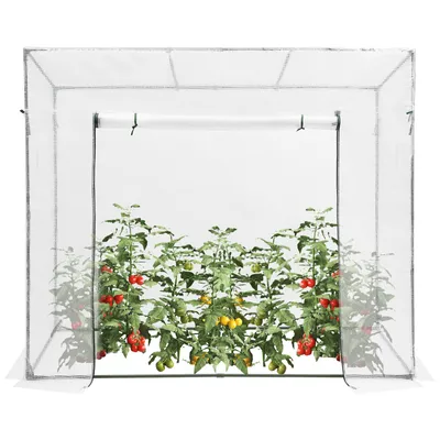 Obrázek produktu pro Skleníky 200x77x170cm Zahradní skleník na rostliny s oknem pro venkovní použití (bílý)