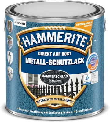 Produktbild von Hammerite Metallschutzlack Hammerschlag, 3in1- Rostschutz, Schwarz, 2,5 l