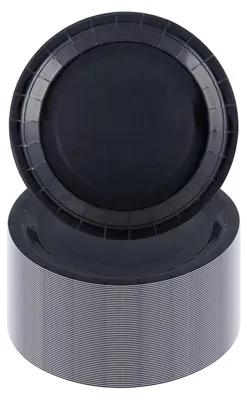 100 schwarze Pappteller, 18 cm rund, für Partys & Events