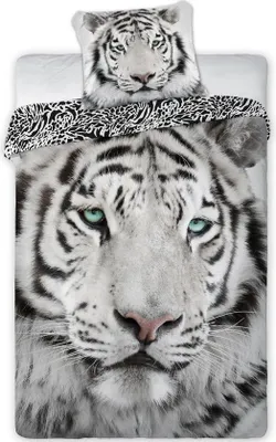 Immagine prodotto di Biancheria da letto, 100% cotone, giovane, animali 140x200cm tigre