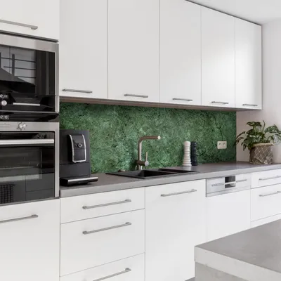 Produktbild von Dedeco Küchenrückwand Motiv: Marmor V14, 3mm Aluminium Alu-Platten als Spritzschutz Küchenwand Verbundplatte wasserfest, inkl. UV-Lack glänzend, alle Untergründe, 220 x 60 cm