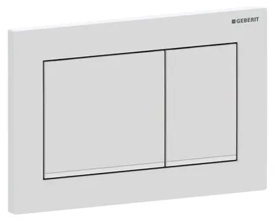 Immagine prodotto di Geberit Omega20 Plaque de déclenchement, pour rinçage à 2 quantités, rectangulaire, 115.080.01.1, 115.080.01.1