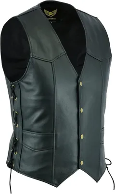 Produktbild von Lederjacke im Biker-Stil mit V-Ausschnitt, schwarz