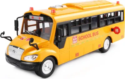Obrázok produktu pre Vzdelávacia hračka školského autobusu na predškolské vzdelávanie, zotrvačný model odolný proti pádu, simulácia zvuku a svetla