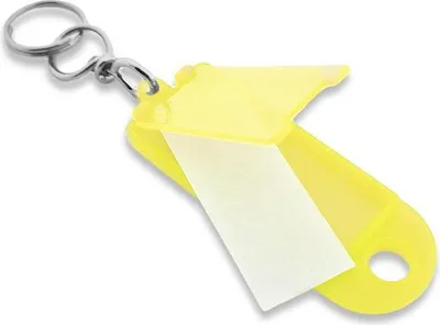 Produktbild von CombiCraft Aufklappbare Schlüsseletiketten in Gelb 60x22 mm- Packung mit 100 Stück