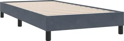 Produktbild von vidaXL Bettgestell ohne Matratze Dunkelgrau 100x220 cm Samt