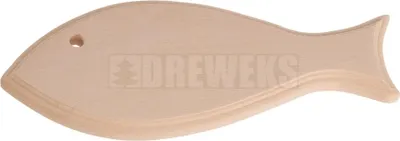 Produktbild von Kleines maritimes Schneidebrett aus Buchenholz in Fischform, personalisierbar