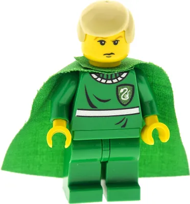 Produktbild von 1x Lego Minifigur HP Draco Malfoy Umhang Quidditch Uniform Kopf gelb 4726 hp020