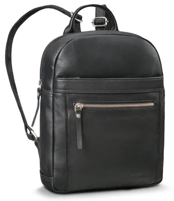 Produktbild von ROYALZ "Delaware" moderner kleiner Rucksack Damen Leder - Cityrucksack Vintage Handtaschenrucksack Echtleder - Tagesrucksack Mini Backpack für Alltag & Freizeit DIN A5
