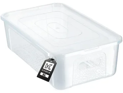 Produktbild von Kunststoff Aufbewahrungsbox 5 l - Aufbewahrungsbehälter - Mit Deckel - Transparent - Verschließbar - Organizer