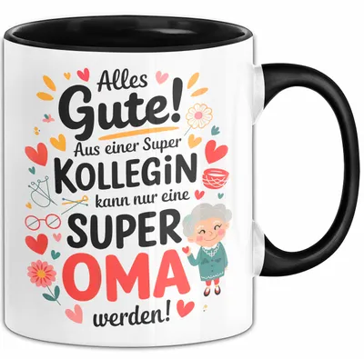 Produktbild von Oma Tasse Geschenkidee Beste Kollegin Oma Geschenk (Schwarz)