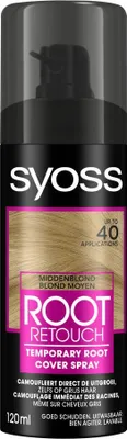 Produktbild von SYOSS - Ansatzspray Mittelblond - Ansatzspray - Farbschutz - Sofortige Grauabdeckung - 1 Stück