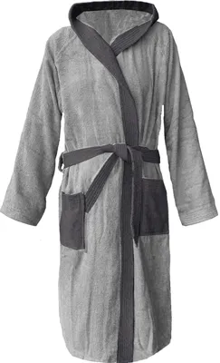 Produktbild von HOMELEVEL Bademantel Damen Herren - Bademantel Damen Frottee Baumwolle - Bademäntel für Sauna Urlaub Zuhause oder Schwimmbad - Mit Kapuze und Taschen