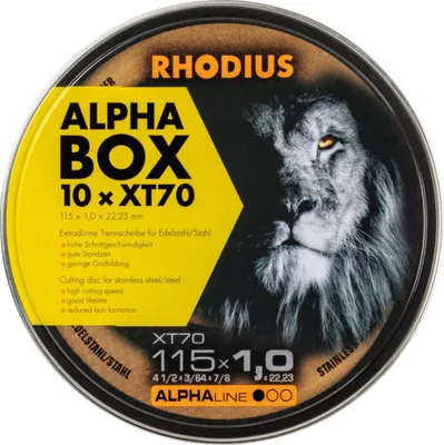 Produktbild von Rhodius Trennscheibe XT 70 Box 125x1,0x22,23mm Edelstahl Alphaline - 207809