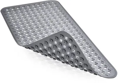 Obrázek produktu pro Ibenzoa® Protiskuzová sprchová podložka (PVC) – 88 x 40 cm, 260 přísavek, šedá – protiskluzová podložka do vany a sprchy s odtokovými otvory