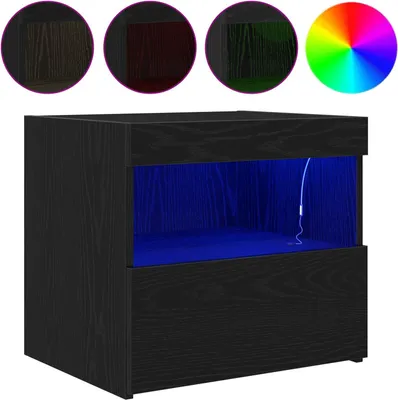 Immagine prodotto di Armadio da Notte Rovere Nero 50 x 40 x 45 cm Legno multistrato