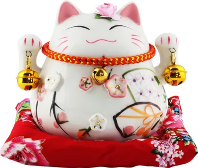 Produktbild von Keramik Spardose - Porzellan - Maneki-Neko - Glückskatze - Modell 04