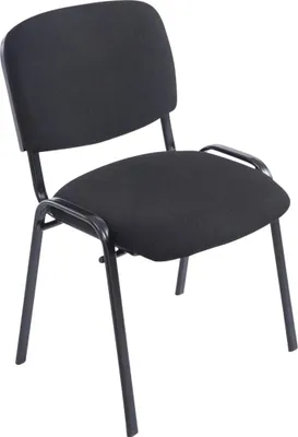 Produktbild von TPFLiving Besucherstuhl Keen XL mit Stoffbezug Gestell Schwarz / Bezug Schwarz