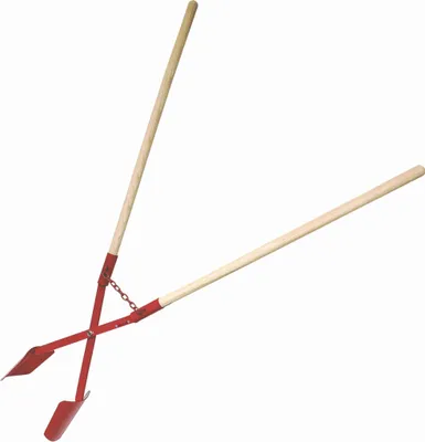 Produktbild von Erdlochausheber ca 11-28 cm Gr.1 Erdlochschaufel  mit 2 Stück Hartholzstiele 162 cm Erdlochheber Lochspaten Handbagger Lochschaufel Handlochschaufel mit montierter Kette zum verstellen