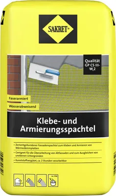 Produktbild von SAKRET Klebe- und Armierungsspachtel 25 kg Sack grau