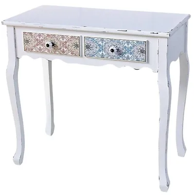 Produktbild von Casa Padrino Landhausstil Konsole Antik Weiß / Mehrfarbig 80 x 40 x H. 74 cm - Shabby Chic Möbel