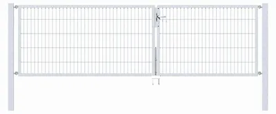 Produktbild von Alberts Doppeltor Flexo mit Zubehör, zum Einbetonieren, feuerverzinkt, Breite 350 cm, Höhe 100 cm