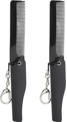Imagen del producto de Cepillo plegable para el cabello, cepillo de bolsillo para viajes, cepillo plegable para la barba, peine plegable de bolsillo, peine plegable con dientes finos para el cabello, peine plegable para el cabello