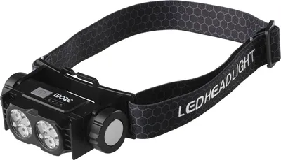 Immagine prodotto di Lampada frontale nera 400 lm, ricaricabile, impermeabile IPX4