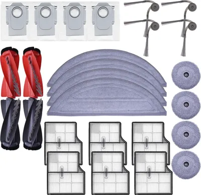 Produktbild von VERCO Ersatzteile Set für Roborock Saros 10 Zubehör Bürsten Filter Beutel Wischtücher