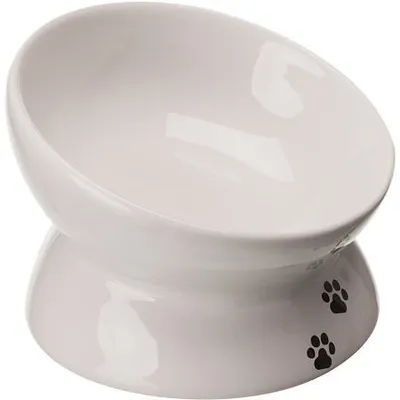 Obrázek produktu pro Trixie Zvýšená ergonomická keramická miska, 0.15 l/ø 13 cm, bílá
