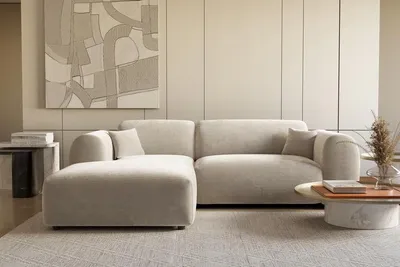 Produktbild von LetSit Ecksofa Malaga L Tresor Linke Freistehendes Loungesofa Bequemes Ecksofa Schmutzabweisend Compact Für Wohnzimmer Schlafzimmer Beige