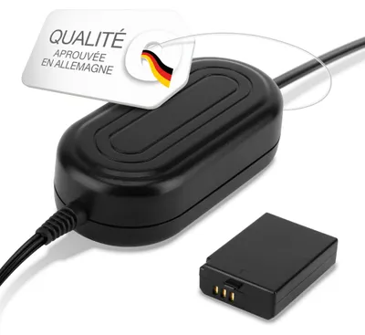 Image de subtel Alimentation + Coupleur DC accumulateur factice appareil photo ACK-E10 compatible avec DC Coupler, Accu Dummy ca. 3m charge timelapse