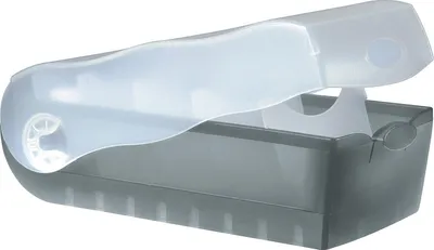 Produktbild von Karteibox Croco A8 transluzent grau Packung mit 5 Stück