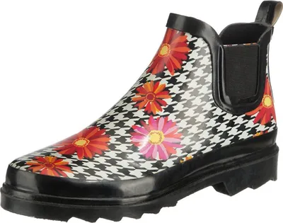 Produktbild von Beck Damen Gummistiefel Regenstiefel Kurzschaft Stiefel Stiefelette, Farbe:Schwarz, Schuhgröße:EUR 41, Artikel:-916 Vichy