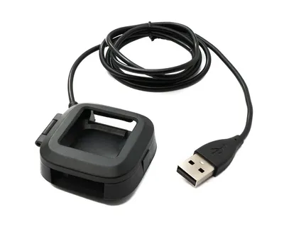 Produktbild von SYSTEM-S USB 2.0 Kabel 93 cm Ladestation für Fitbit Versa / Versa Lite Smartwach in Schwarz