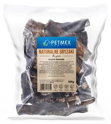 Produktbild von PETMEX Lammlungen Mono – Leckerli für Hunde – 500g